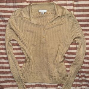 Topshop tan long sleeve